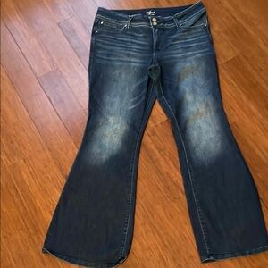 Maurices Blue Flare Wide Leg Jeans